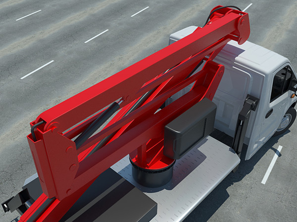 3d model lifting crane modelled - mobile aerial tower... by Rodrigues_DDD