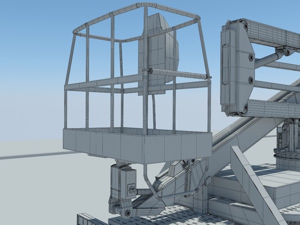 3d model lifting crane modelled - mobile aerial tower... by Rodrigues_DDD