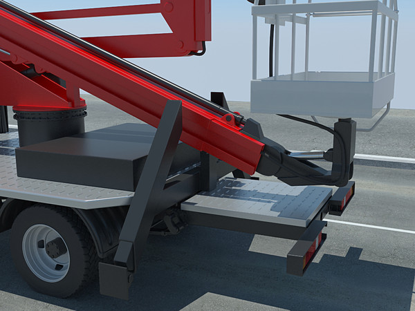 3d model lifting crane modelled - mobile aerial tower... by Rodrigues_DDD