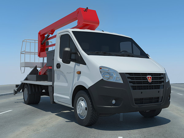 3d model lifting crane modelled - mobile aerial tower... by Rodrigues_DDD