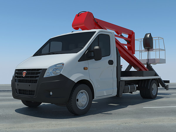 3d model lifting crane modelled - mobile aerial tower... by Rodrigues_DDD