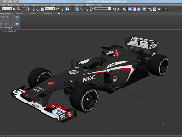 sauber c32 f1 3d max - Sauber F1 C32  F1 2013... by dessga