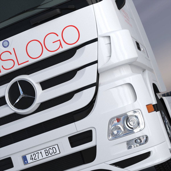3d mercedes actros semitruck containers model - Mercedes Actros with containers semitruck... by ArqArt3D