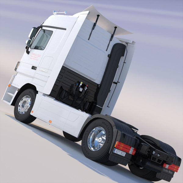 3d mercedes actros semitruck containers model - Mercedes Actros with containers semitruck... by ArqArt3D