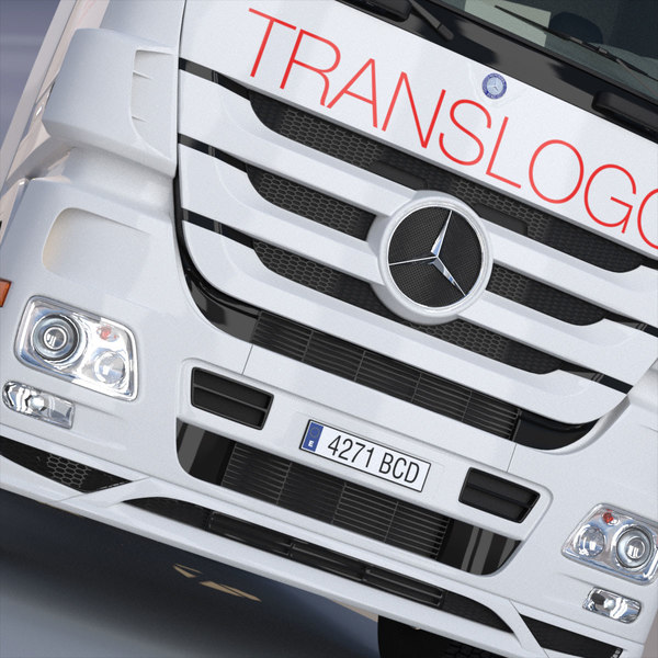 3d mercedes actros semitruck containers model - Mercedes Actros with containers semitruck... by ArqArt3D