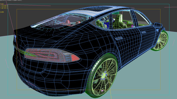3d 2013 tesla s modeled - Tesla Model S 2013... by be fast