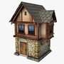 3d model house medieval