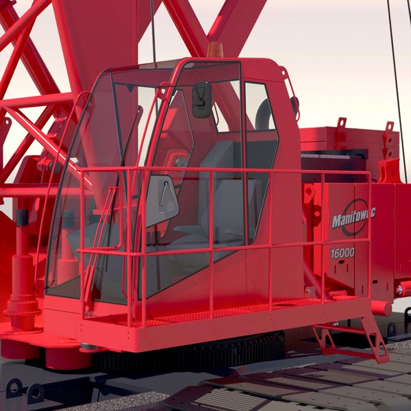 manitowoc 16000 crawler crane 3d model - Crawler Crane Manitowoc 16000... by ArqArt3D