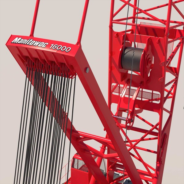 manitowoc 16000 crawler crane 3d model - Crawler Crane Manitowoc 16000... by ArqArt3D