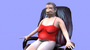 3d old woman chair