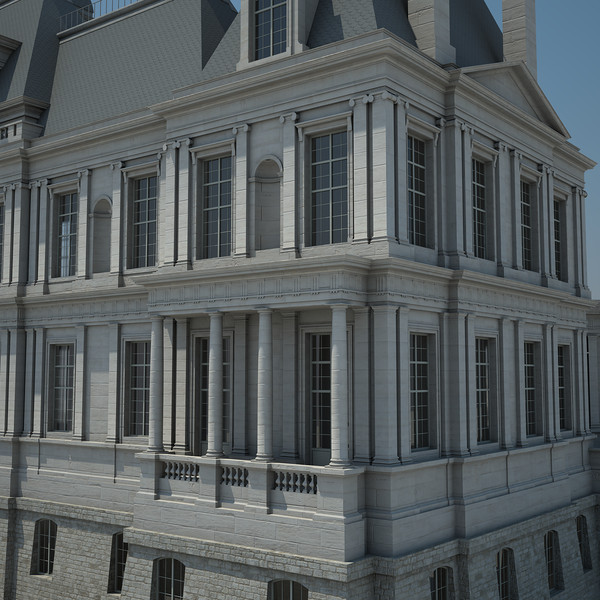 3d french chateau model - French Chateau... by Van der Dal