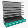 3d model supermarket shelf
