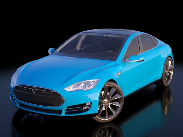 3d 2013 tesla s modeled - Tesla Model S 2013... by be fast