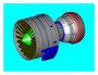 3d aircraft engine hbpr turbofan model