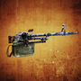 pk machine gun 3d obj