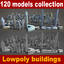 120 lowpoly buildings(without textrues)