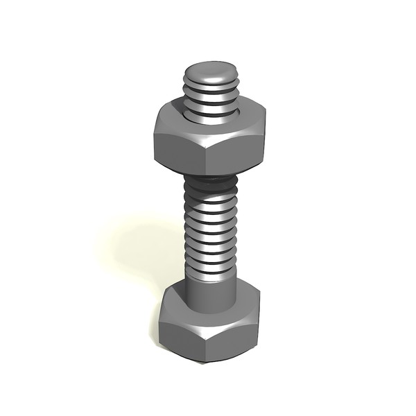 nut bolt 3d max - Nut Bolt... by mardiner