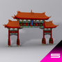 3d chinese arch model