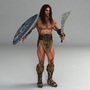 3d model warrior rigged