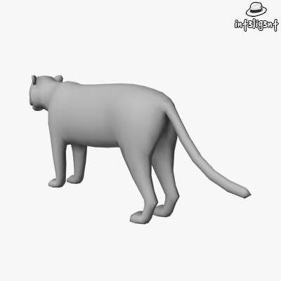 edge loop 3d model - Low Poly Tiger... by Int3lig3nt