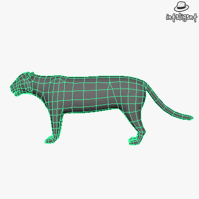 edge loop 3d model - Low Poly Tiger... by Int3lig3nt