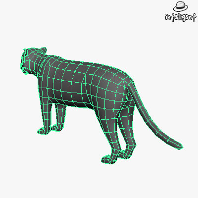 edge loop 3d model - Low Poly Tiger... by Int3lig3nt