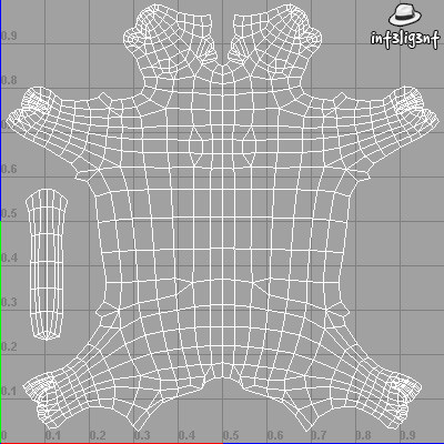 edge loop 3d model - Low Poly Tiger... by Int3lig3nt