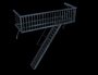 balcony ladder polygonal 3d obj