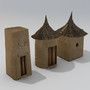 3d adobe dogon buildings 5 model