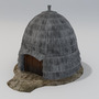 n straw hut 3d model
