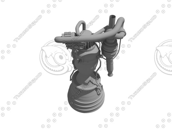 merlin rocket engine spacex 3ds - Merlin Rocket Engine SpaceX... by Bionic 3D