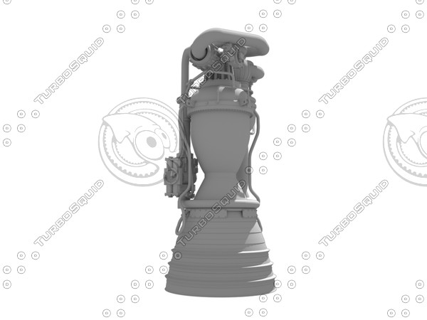 merlin rocket engine spacex 3ds - Merlin Rocket Engine SpaceX... by Bionic 3D