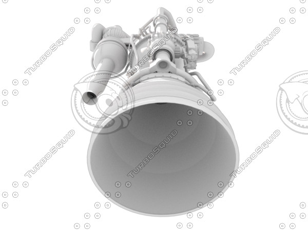 merlin rocket engine spacex 3ds - Merlin Rocket Engine SpaceX... by Bionic 3D