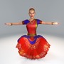 bharatanatyam dance dancer rigged