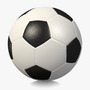 3d model classic soccer football ball