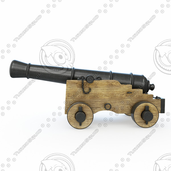 3d model cannon artillery naval - Cannon... by PlastyForma