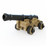 3d model cannon artillery naval