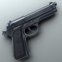 3d model of beretta m9 9mm pistol
