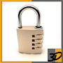 padlock lock obj