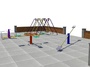3d obj swing slide merry-go-round