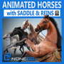 ma realistic horses animal
