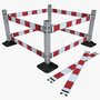 roadworks hazard barrier 3d model