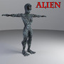 3d alien color character