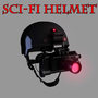 sci-fi helmet 3d model
