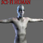 3d sci-fi character human model