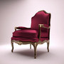louis xv armchair 3d max