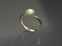 3d model fashionable ring