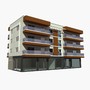 3d model apartment building 2 city