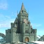 3d max castle landscape scene