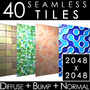 40 High Resolution Seamless Tiles Textures